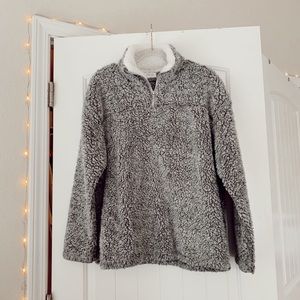 Gray Sherpa Pullover